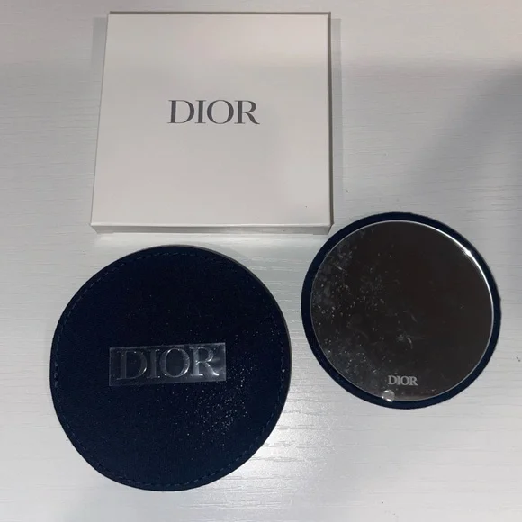 New Dior Navy Blue fabric mirror and case - Picture 8 of 10
